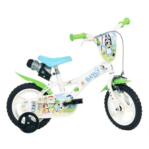 Dino Bluey 12in Kids Bike – White