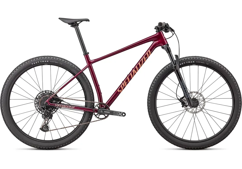2022 Specialized Chisel Hardtail Mountain Bike - Gloss Maroon/Ice Papaya