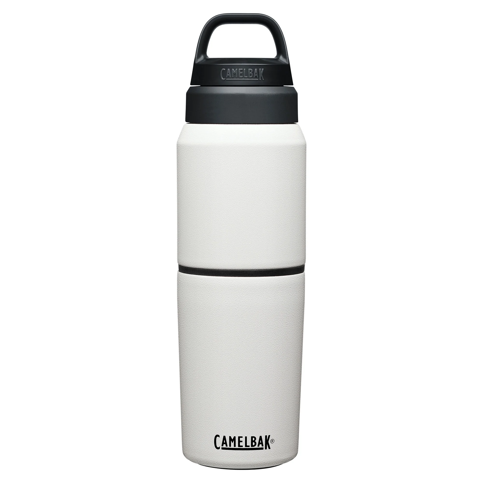 CamelBak MultiBev SST Vacuum Stainless 500ml Bottle with 350ml Cup – White/White