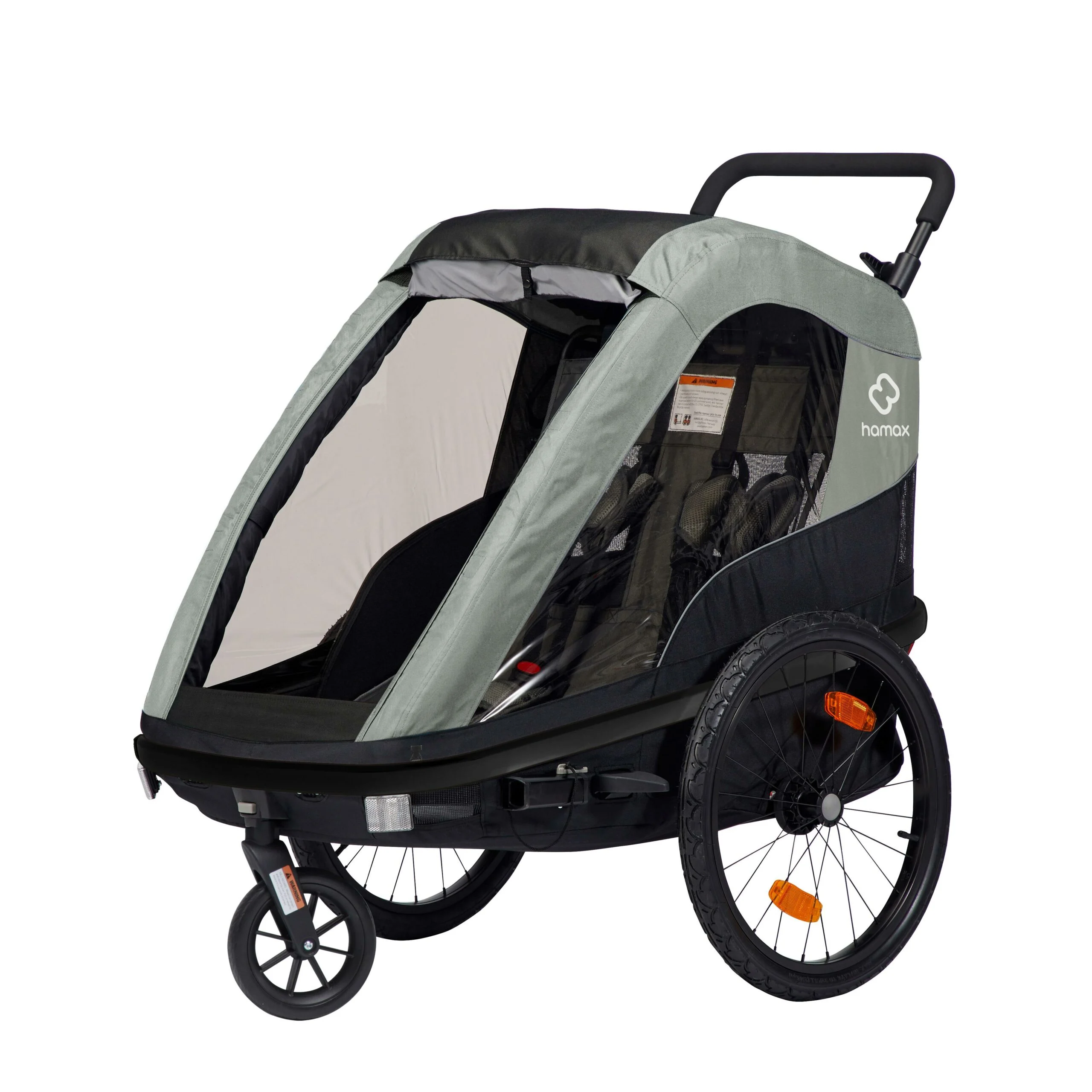 Hamax Avenida Twin Child bike Trailer – Olive Green