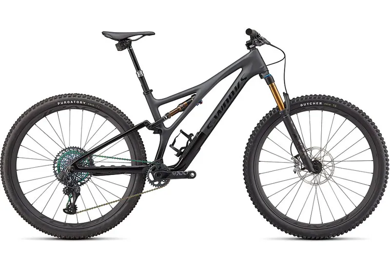 2022 S-Works Stumpjumper Mountain Bike - Brushed Black - Size S5