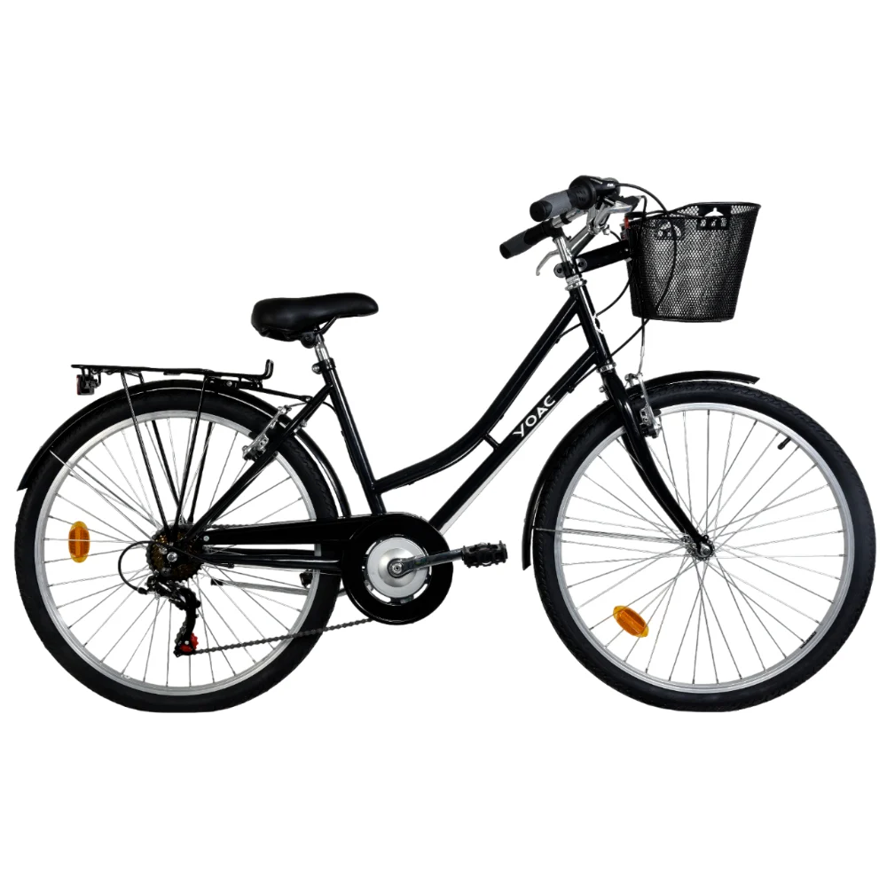YOAC 01 Trekker Ladies Heritage Bike, 26in Wheel – Black