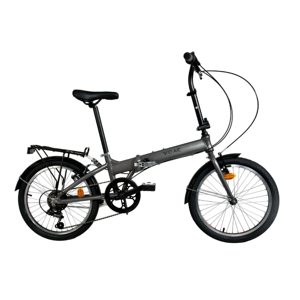 YOAC Alloy Folding Bike, 20in Wheel – Black
