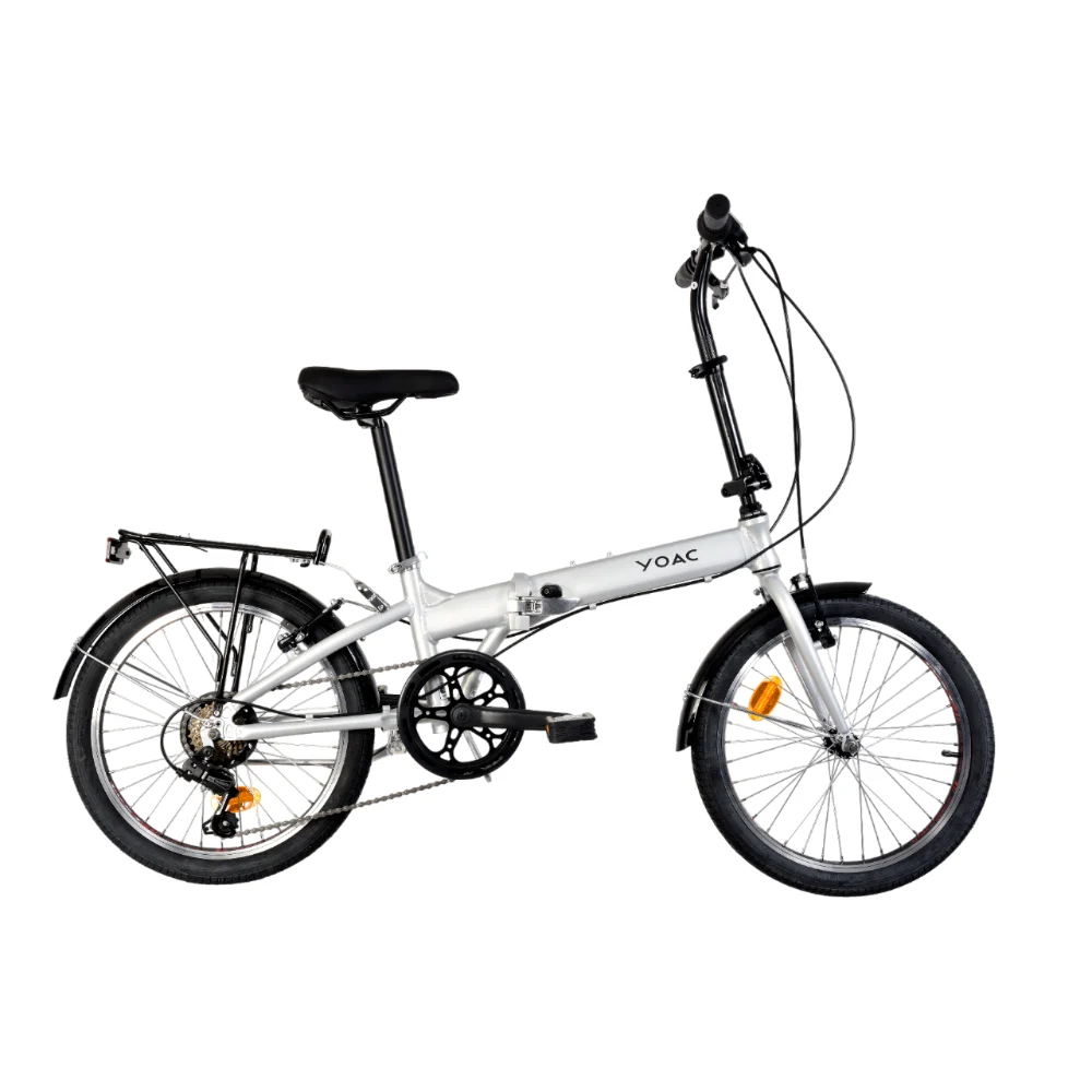 YOAC Alloy Folding Bike, 20in Wheel – Silver
