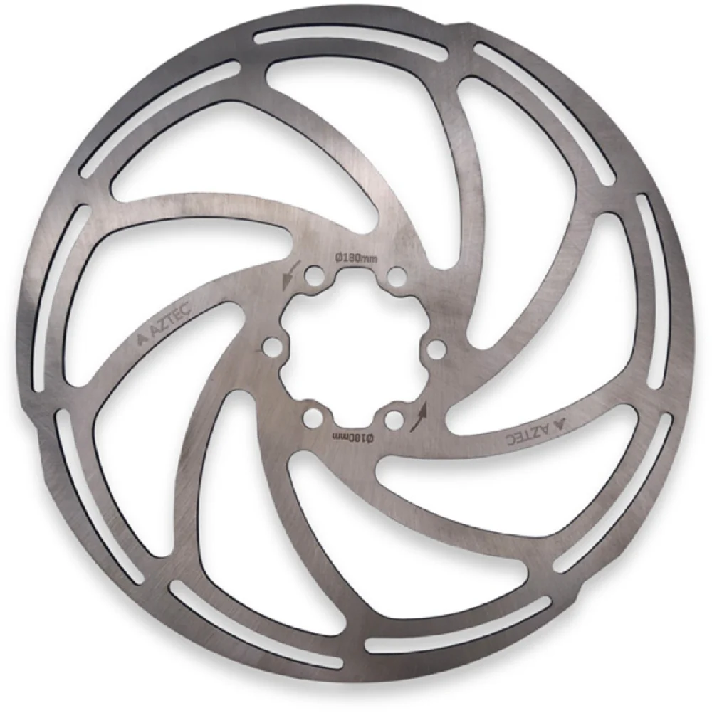 Aztec 6-bolt 180mm Disc Rotor - Stainless Steel