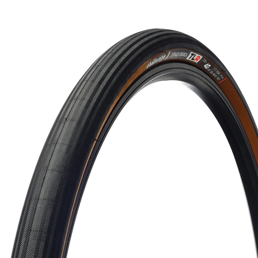 Challenge Strada Bianca TLR gravel tyre 700c x 40c (Black/Brown)