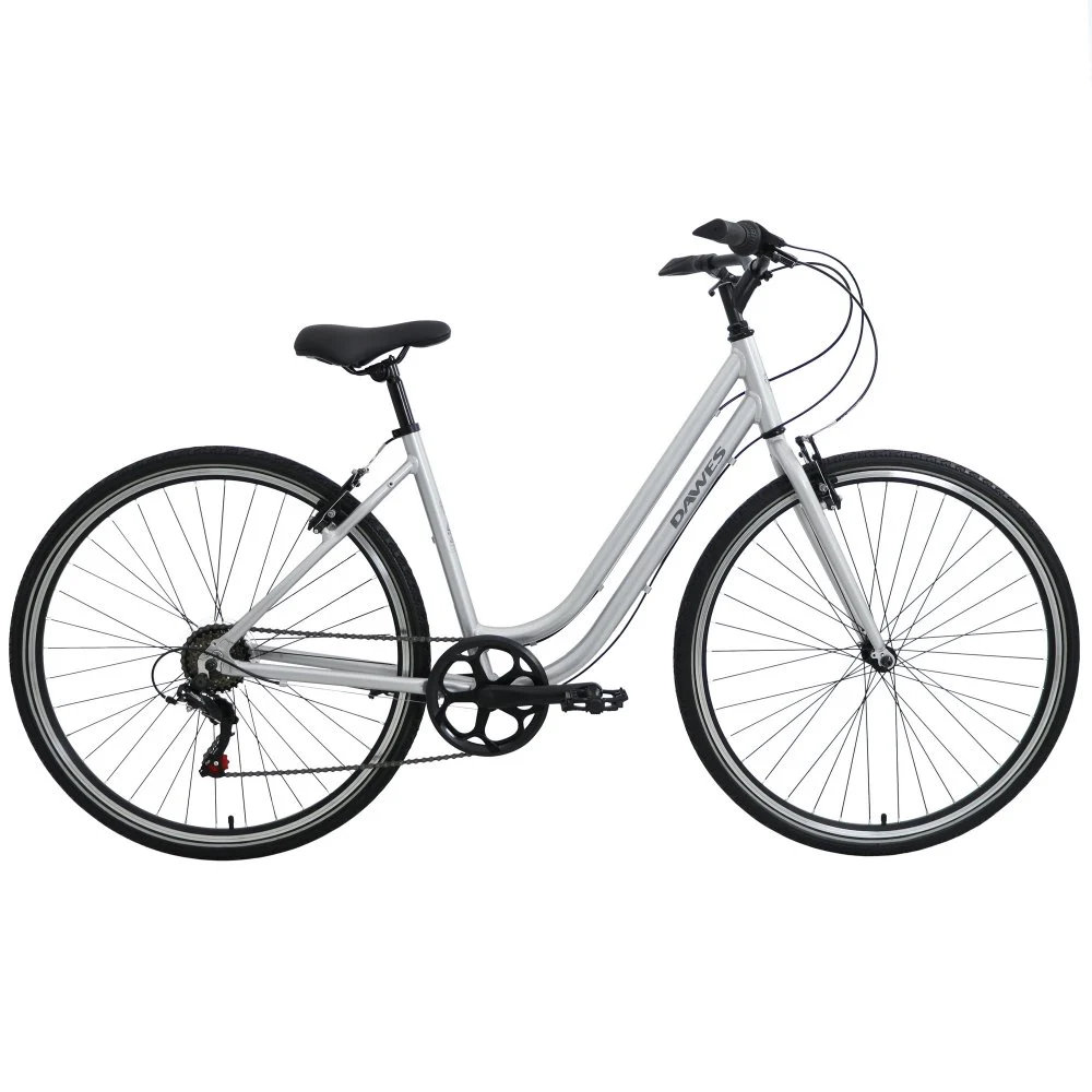Dawes 2025 Venture 1.0 Low Step Hybrid Bike 700c Wheel, 6 Speed – Silver