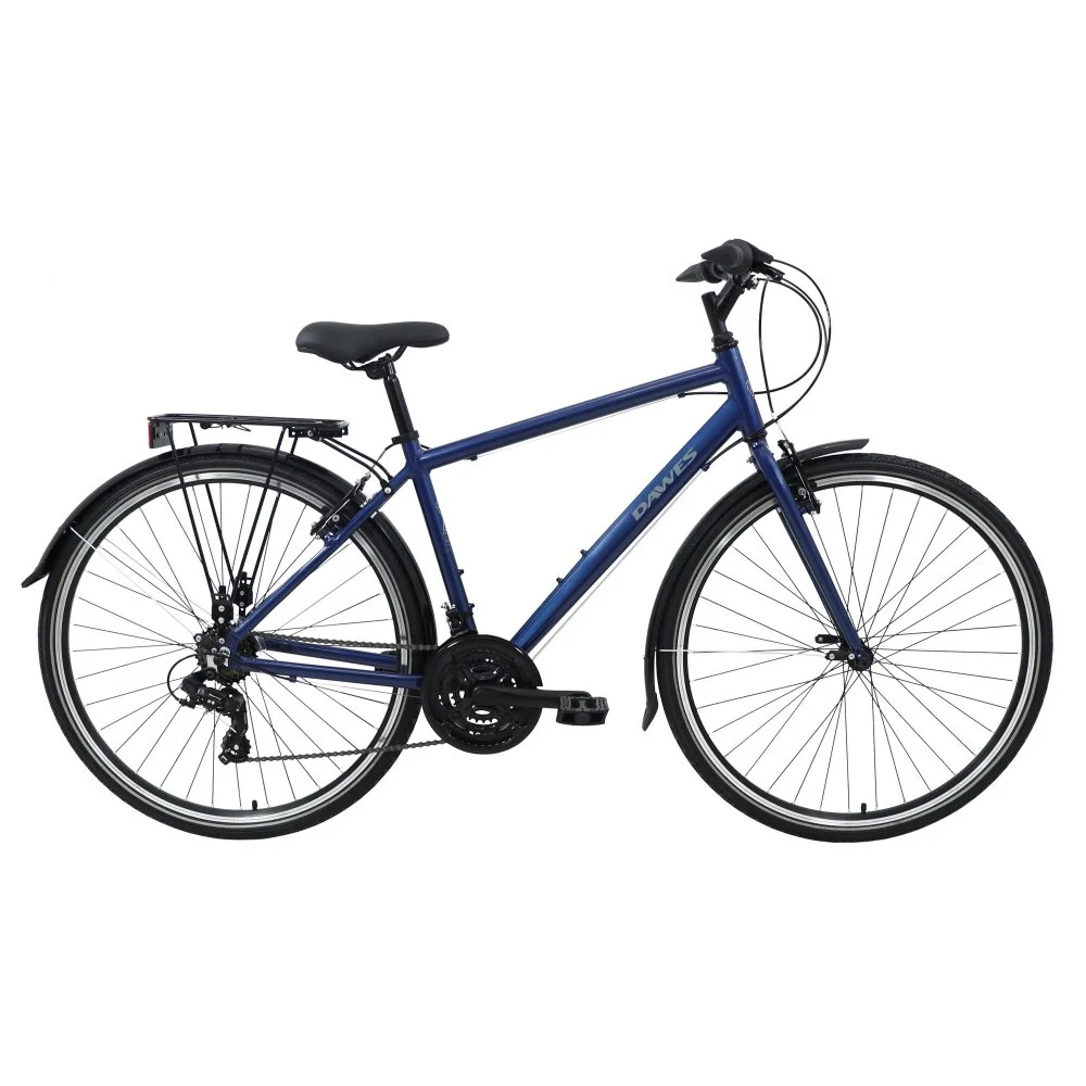 Dawes 2025 Venture 2.0 EQ Crossbar Hybrid Bike 700c Wheel, 7 Speed – Blue