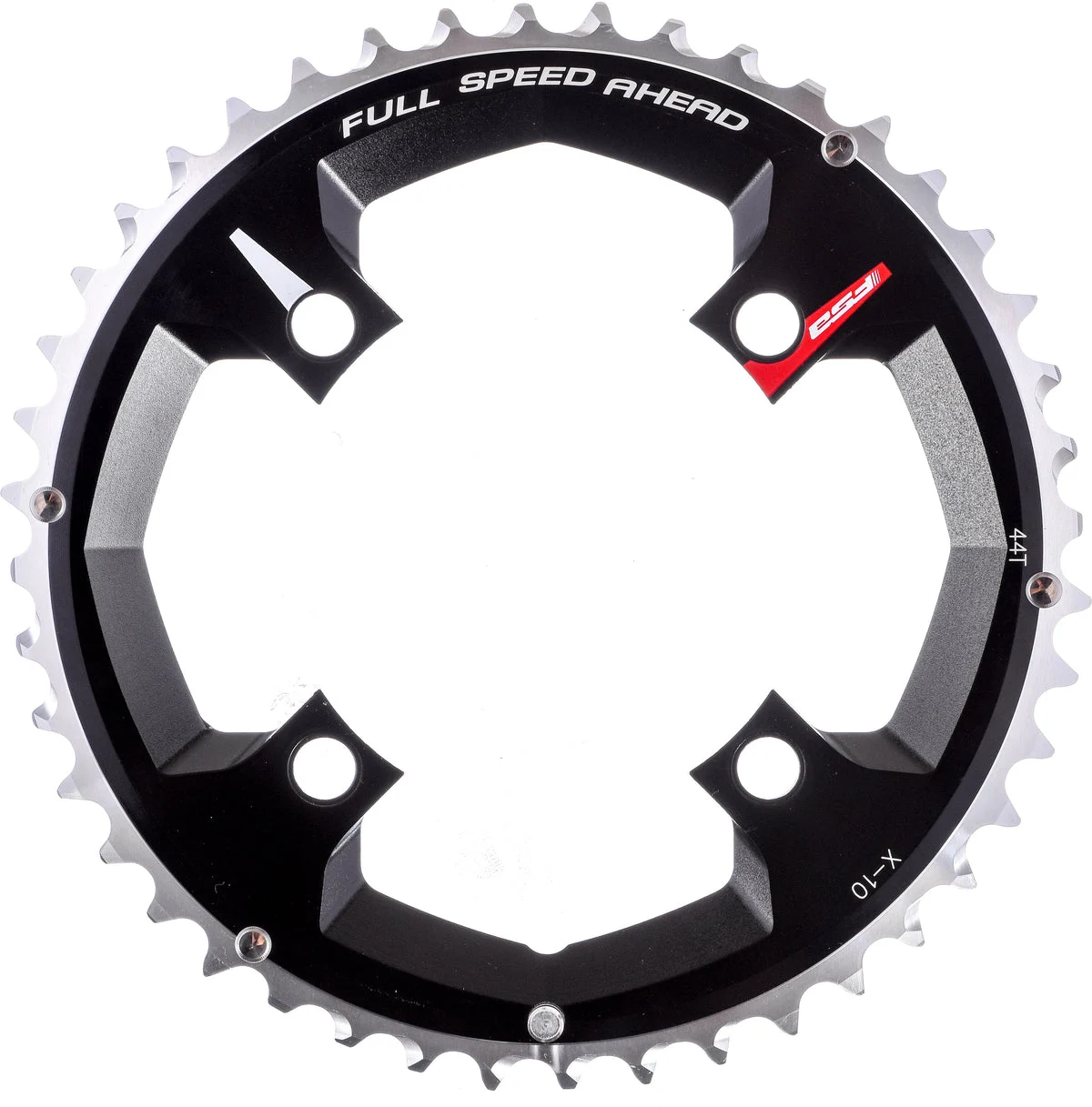 FSA Super MTBX-10 44t Chainring 10 Speed Black & Red 104mm BCD