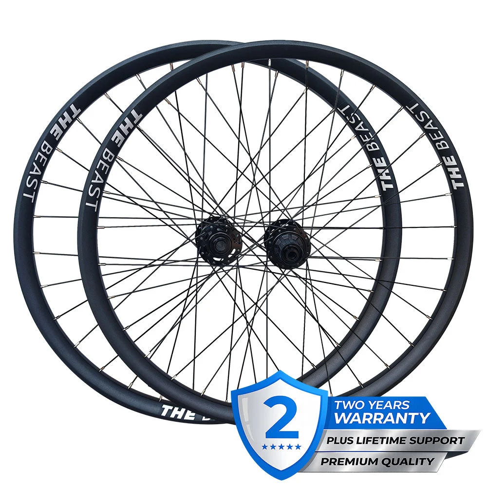 HIGH END - (12x148mm/15x110mm) BOOST THRU AXLE 29" 29er (ETRTO 622x30) Mountain MTB E-Bike Specific Wheelset 8/9/10/11/12 Speed - HG / SRAM XD / Shimano Microspline - Pillar PSR Spokes - Super High Strength 4D Rims - Tubeless Compatible