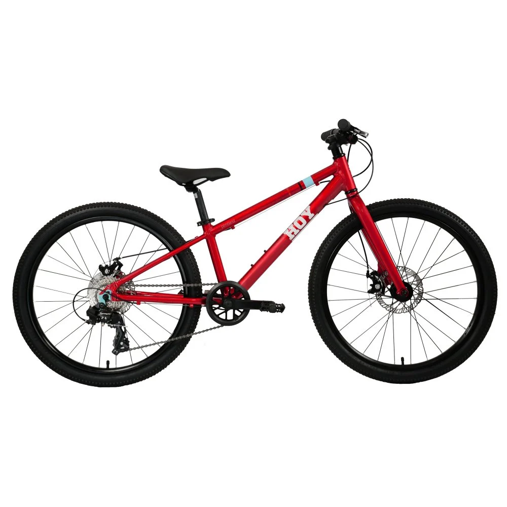 HOY Pentland 24in Kids Bike, 8 Speed – Red