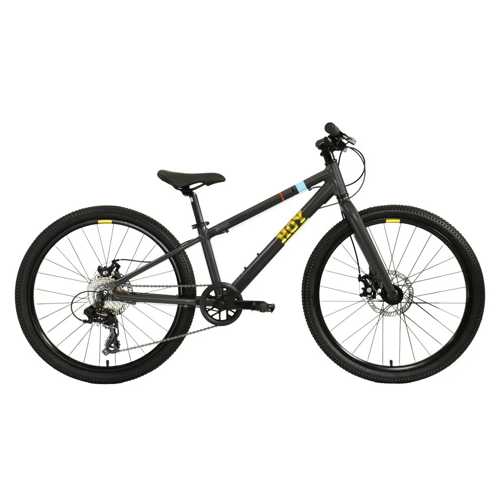 HOY Pentland 24in Kids Bike, 8 Speed – Black/Gold