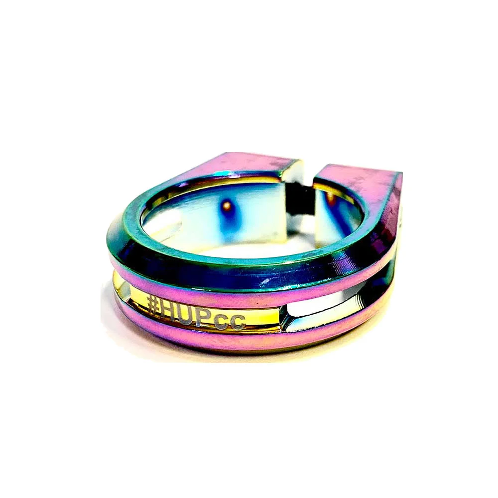 HUP Lightweight 34.9mm Seat Post Clamp (31.6mm Seat Post) in Oil Slick