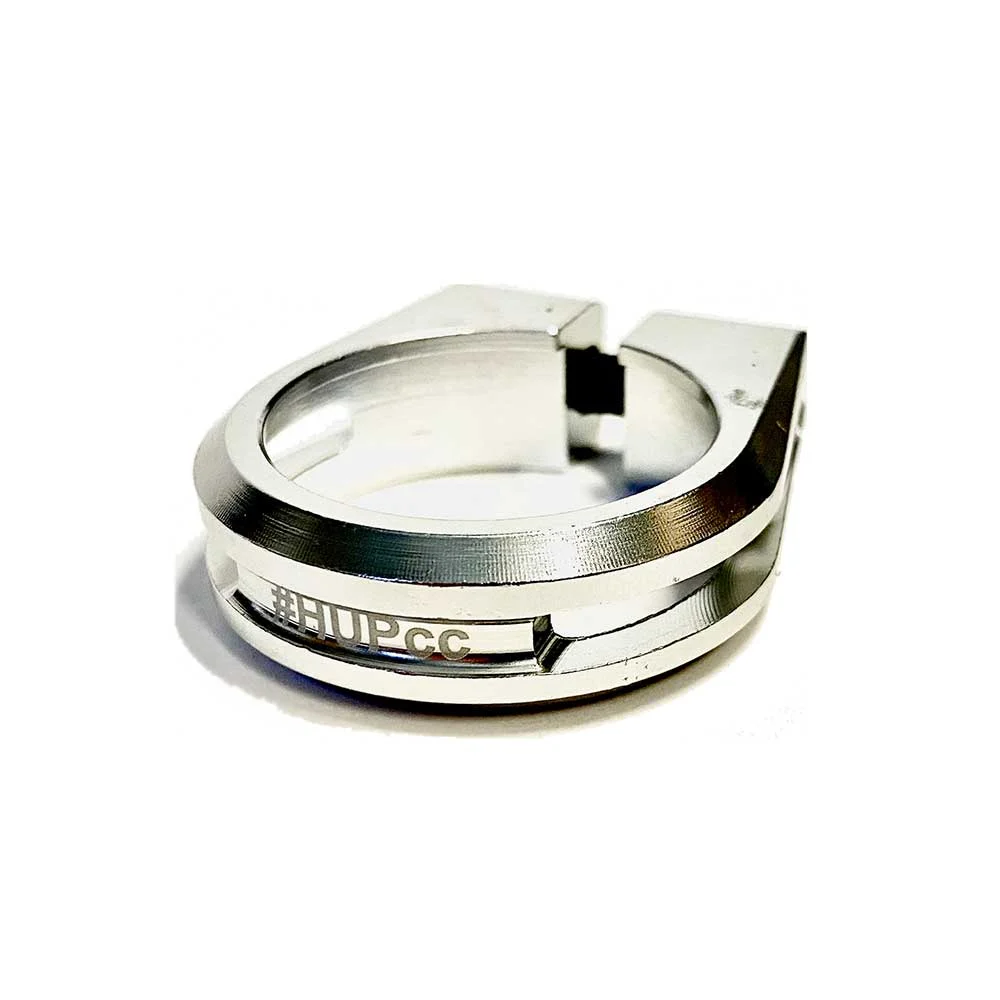 HUP Lightweight 34.9mm Seat Post Clamp (31.6mm Seat Post) in Silver