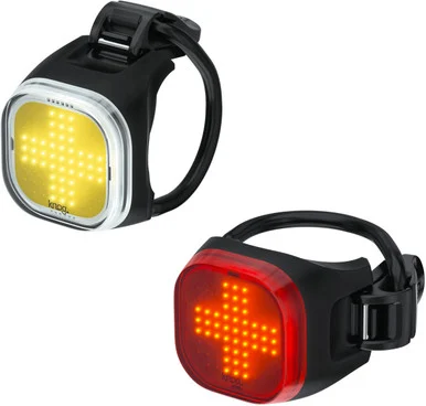 Knog Blinder Mini Cross 50/30lm Front/Rear Bike Light Set Black