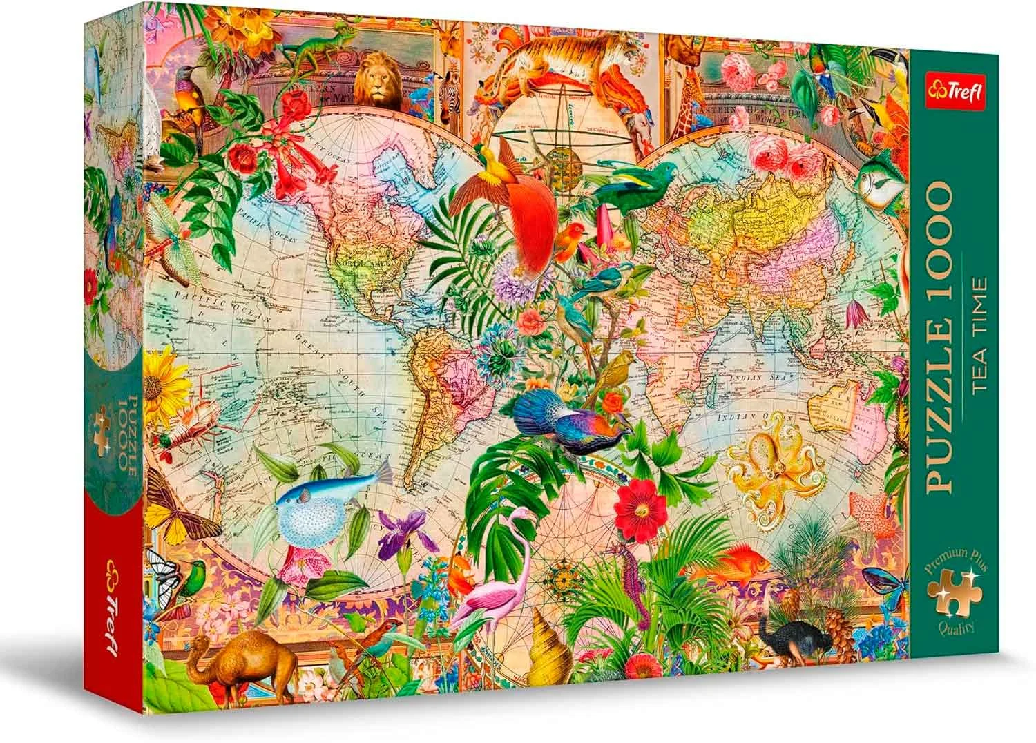Trefl Tea Time: Antique World Map 1000 Piece Puzzle