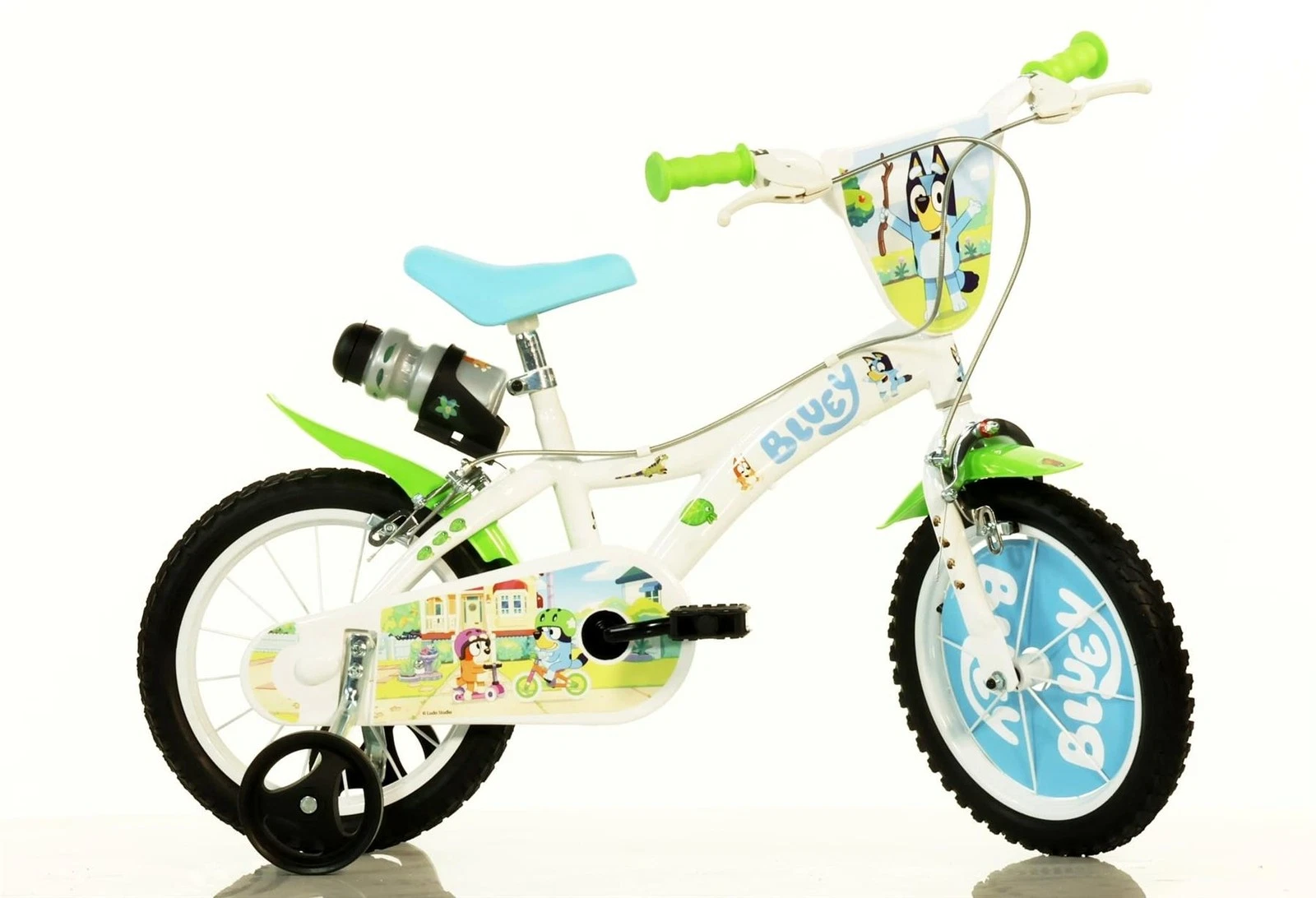 Dino Bluey 14in Kids Bike – White