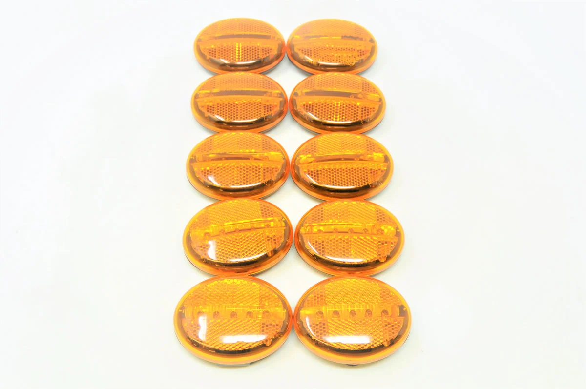 Schools-Clubs Wholesale Lot 10 x Safety 5 Led Flashing Amber Light Clips On To Belts, Hats, Bags