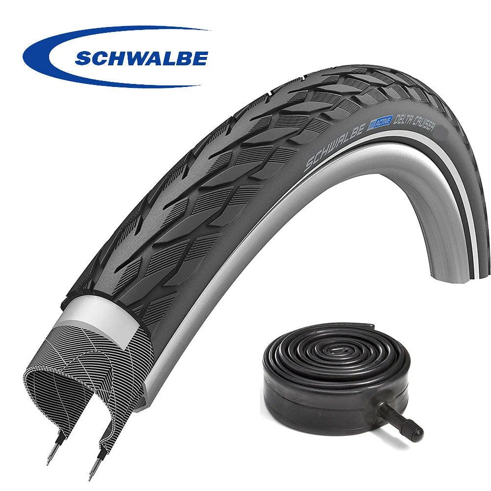 Schwalbe Delta Cruiser PLUS Tyre - High Level 5 Puncture Protection - 700x28c / 700x32c / 700x35c / 700x38c