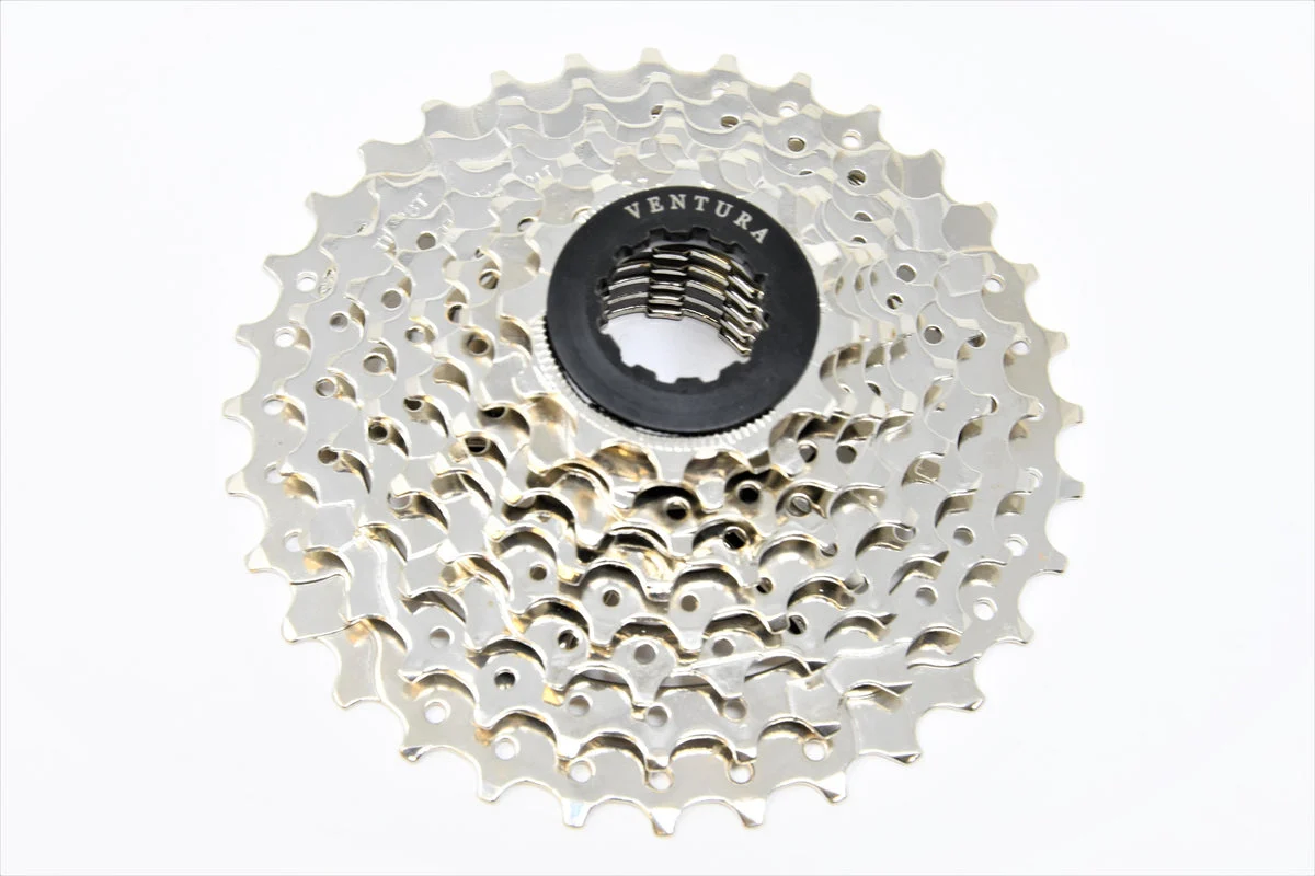 Shimano Compatible Ventura 8 Speed 12-32 Cassette Sprocket 8 Speed Free Hub Silver