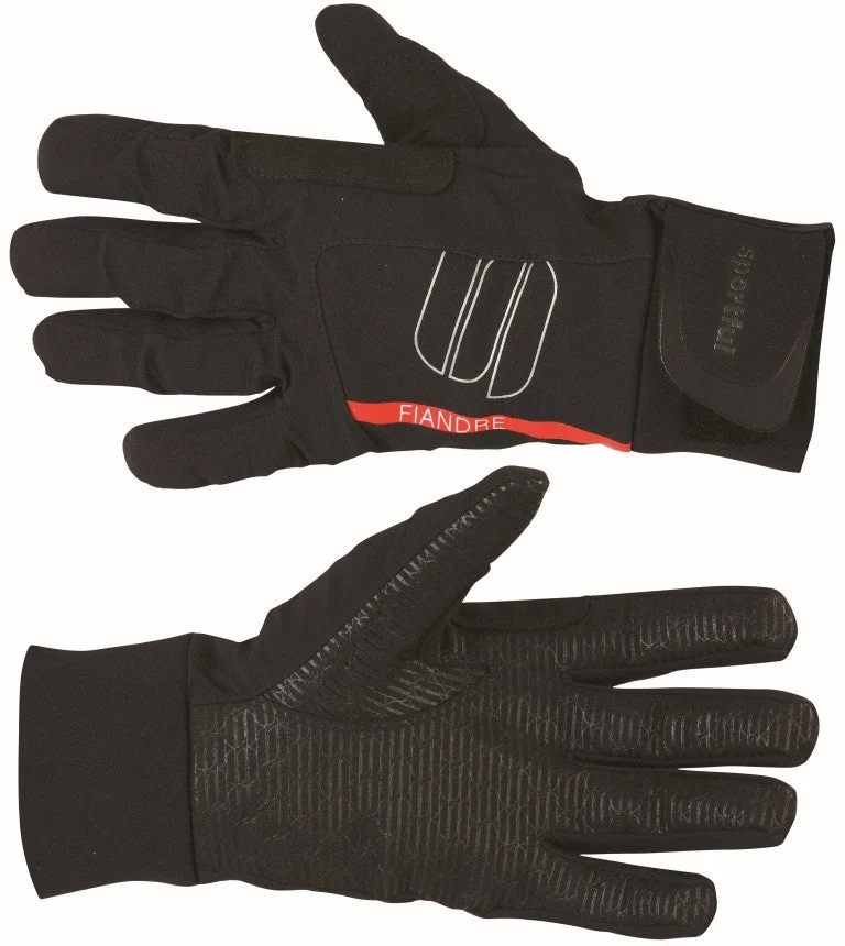 Sportful Fiandre Large Mens Gloves Black Fleece Lining OutDry