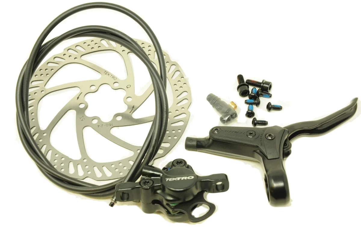 Tektro M285 Hydraulic Brake; R Lever, Caliper, Rotor & 1300mm Unconnected Cable