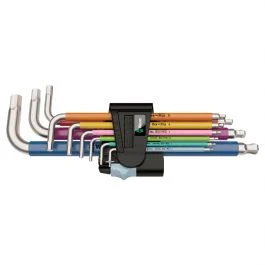 Wera Stainless L Key, Hex Key Set Multi Colour 9pc 1.5-10mm - 022669