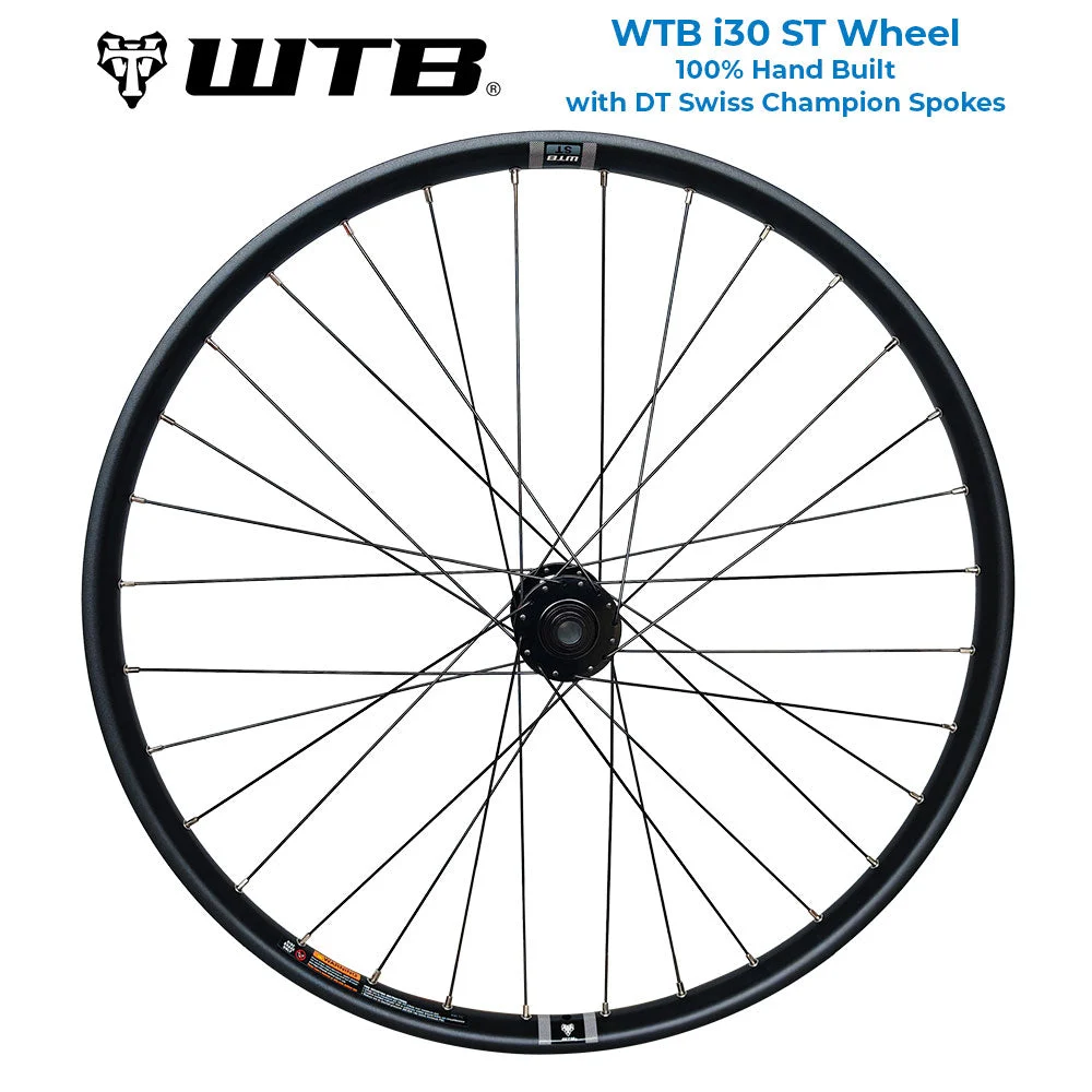 WTB ST I30 (BOOST THRU AXLE 15X110mm) 29" 29er (ETRTO 622x30) MTB Mountain Trail Enduro Downhill Bike Front Wheel - Premium Taiwan Sealed Bearings Hub - DT SWISS Champion Spokes - Tubeless Compatible